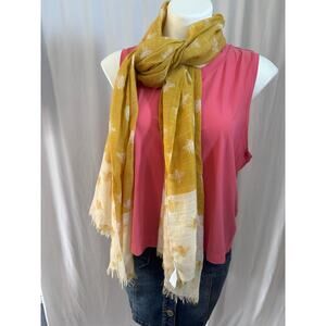 Yellow & Cream Bee Print Scarf
